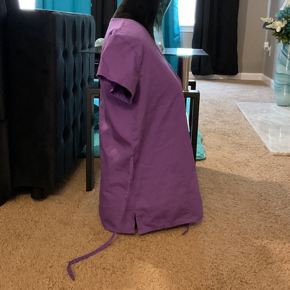 Just Love Purple V-Neck Tunic Top with Side Ties - Picture 4 of 9